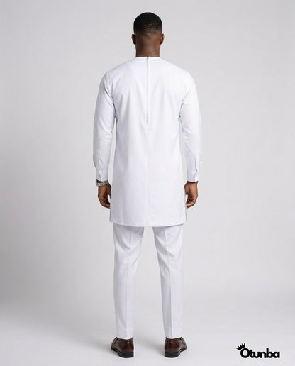 African Men's Kaftan | Custom Senator Wear | White Style — Photo 242 | OTUNBA Luxury Fashion