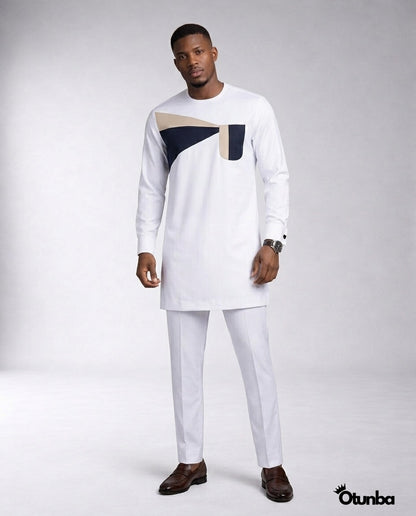African Men's Kaftan | Custom Senator Wear | White Style — Photo 243 | OTUNBA Luxury Fashion