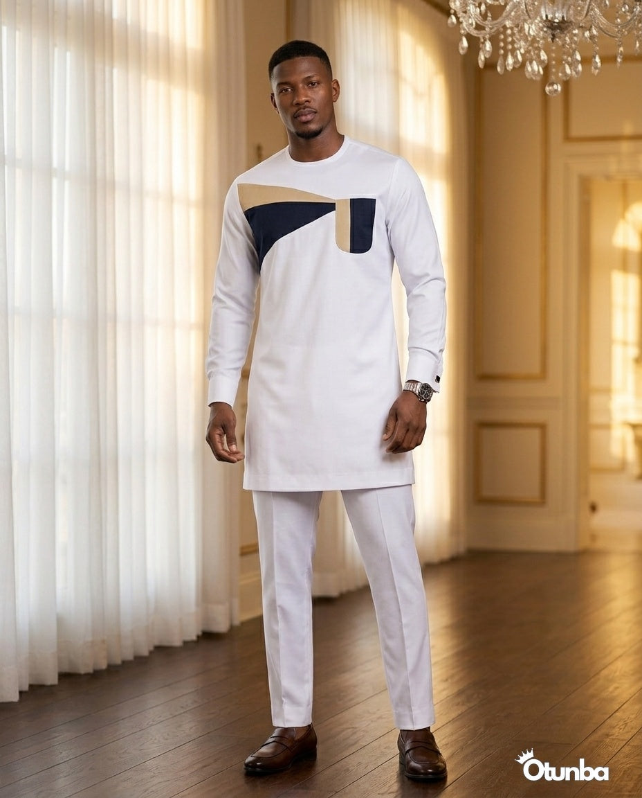 African Men's Kaftan | Custom Senator Wear | White Style — Photo 246 | OTUNBA Luxury Fashion