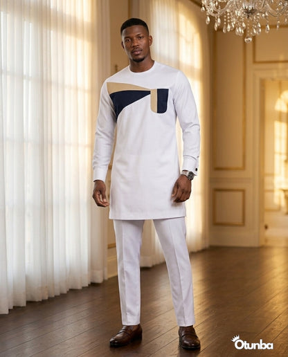 African Men's Kaftan | Custom Senator Wear | White Style — Photo 246 | OTUNBA Luxury Fashion