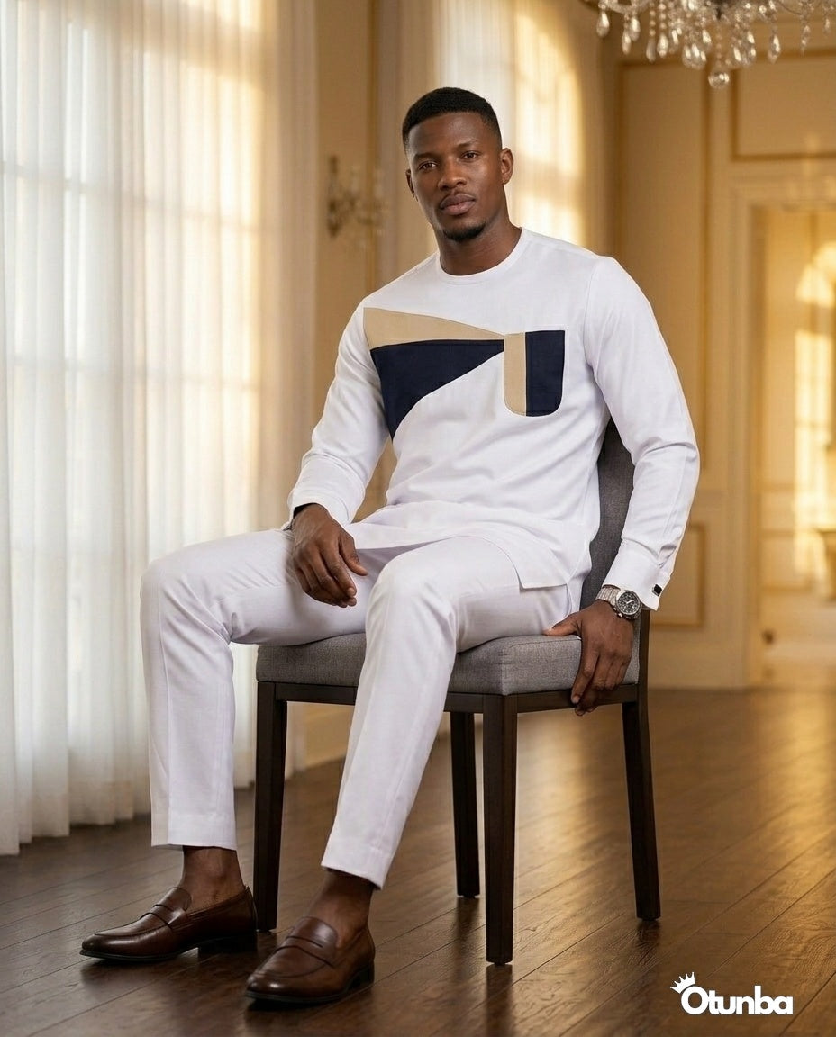 African Men's Kaftan | Custom Senator Wear | White Style — Photo 248 | OTUNBA Luxury Fashion