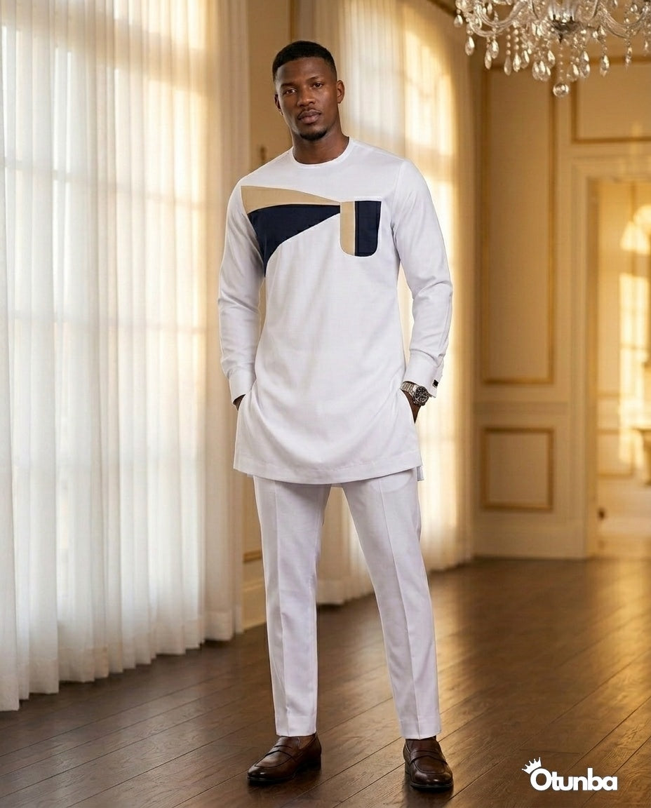 African Men's Kaftan | Custom Senator Wear | White Style — Photo 249 | OTUNBA Luxury Fashion