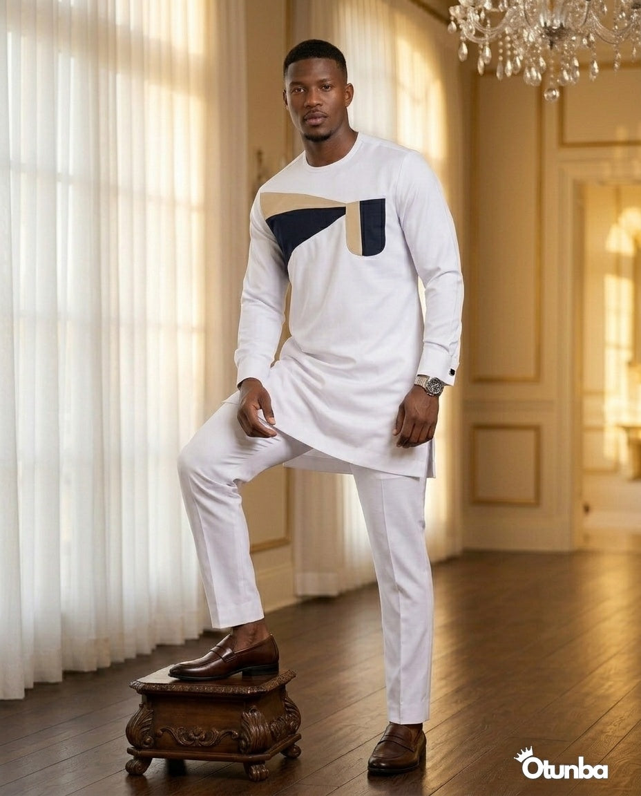 African Men's Kaftan | Custom Senator Wear | White Style — Photo 250 | OTUNBA Luxury Fashion