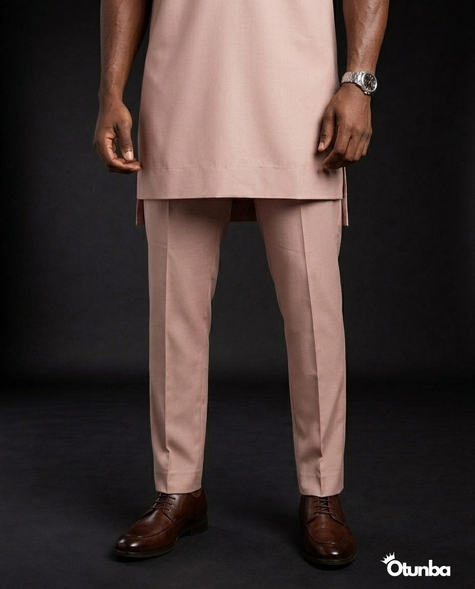 African Mens Senator Wear Kaftan | Vibrant Pink — Photo 269 | OTUNBA Luxury Fashion