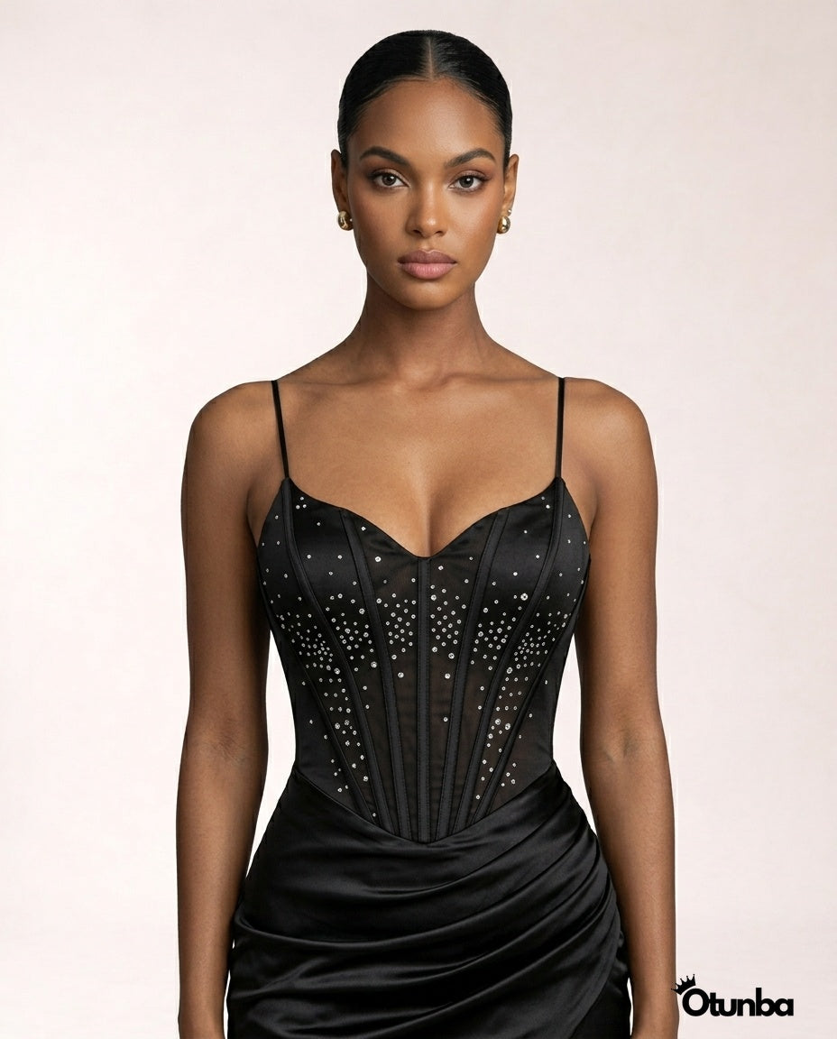 Backless Mermaid Gown | Black — Photo 2 | OTUNBA Luxury Fashion