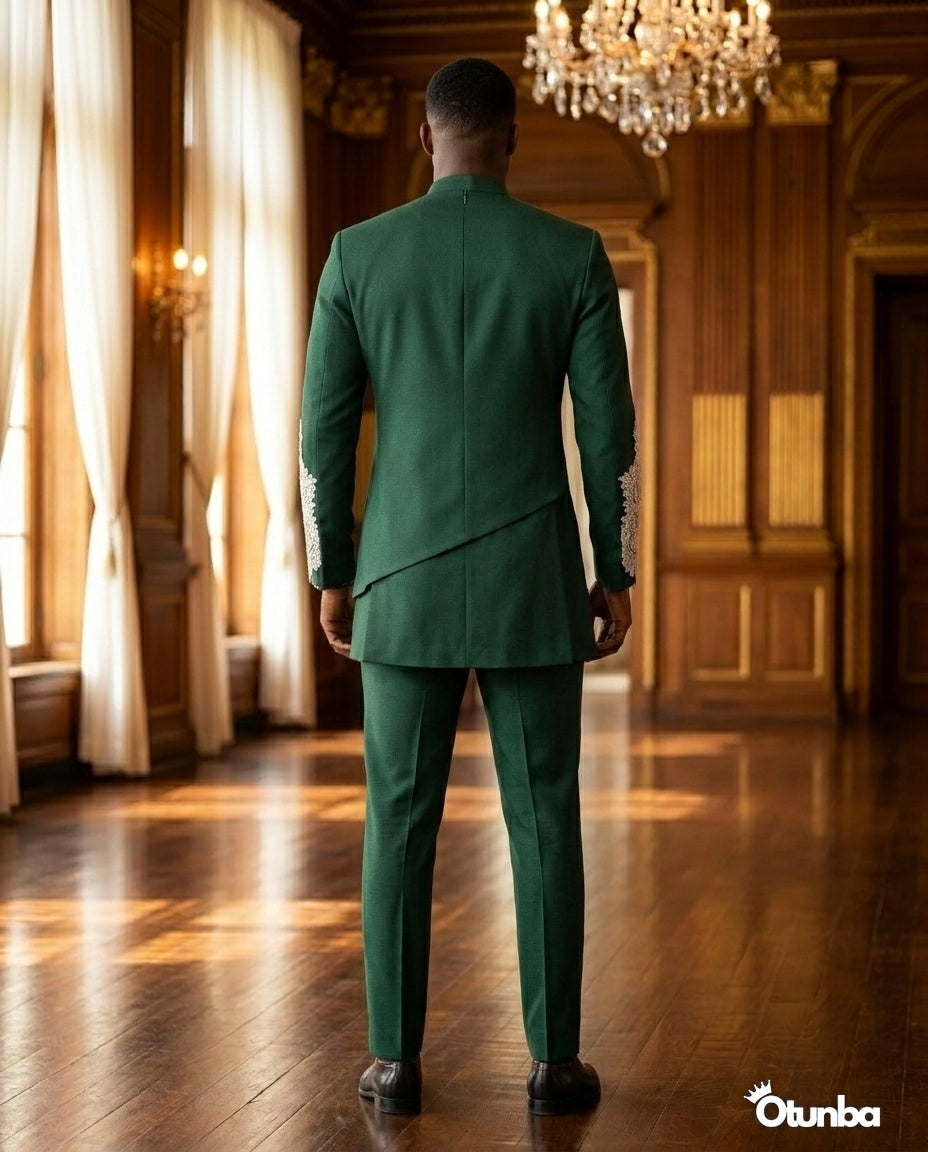 Luxury African Men Kaftan | Custom Sizing | Green — Photo 43 | OTUNBA Luxury Fashion