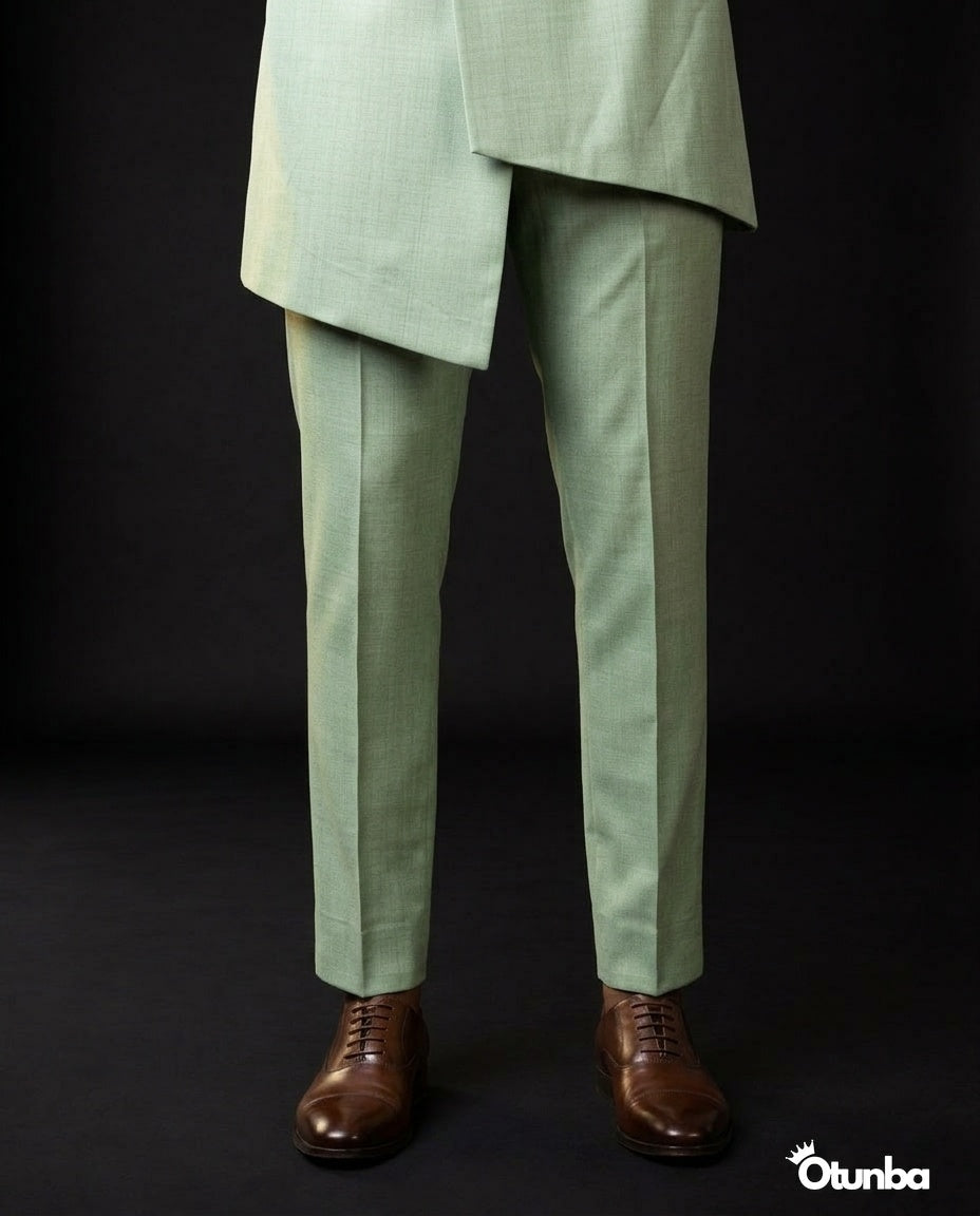 Luxury African Men Kaftan | Custom Sizing | Senator Wear | Mint Green — Photo 89 | OTUNBA Luxury Fashion