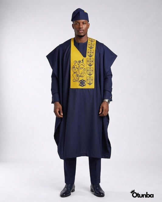 Luxury Agbada | Custom Sizing | Yellow — Photo 364 | OTUNBA Luxury Fashion
