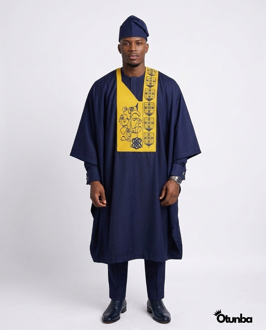 Luxury Agbada | Custom Sizing | Yellow — Photo 366 | OTUNBA Luxury Fashion