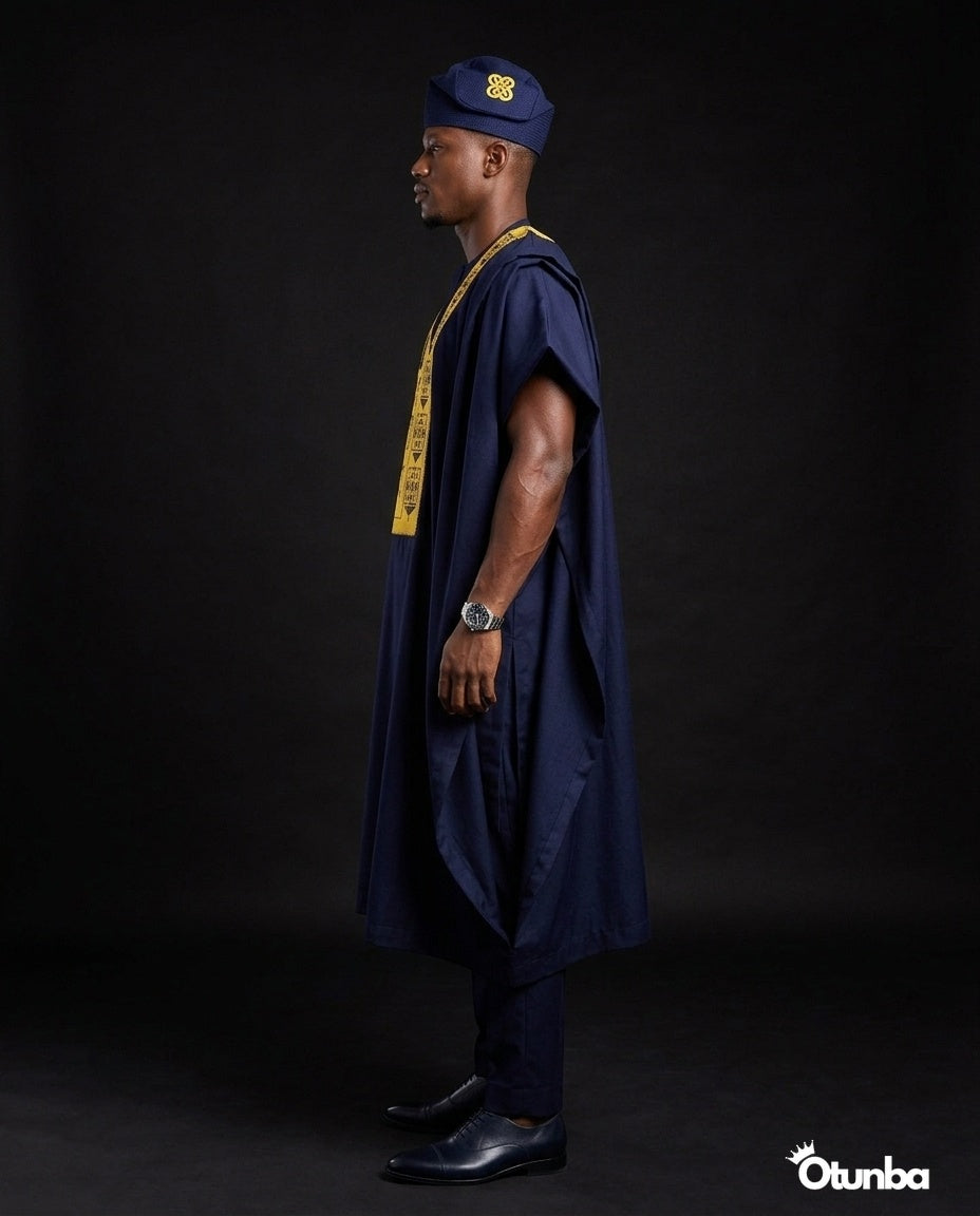 Luxury Agbada | Custom Sizing | Yellow — Photo 367 | OTUNBA Luxury Fashion
