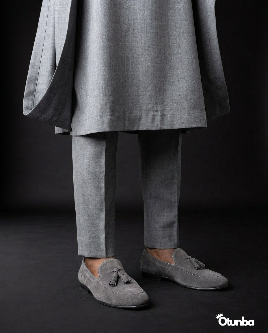 Luxury Agbada for Men | Custom Sizing | Grey — Photo 307 | OTUNBA Luxury Fashion