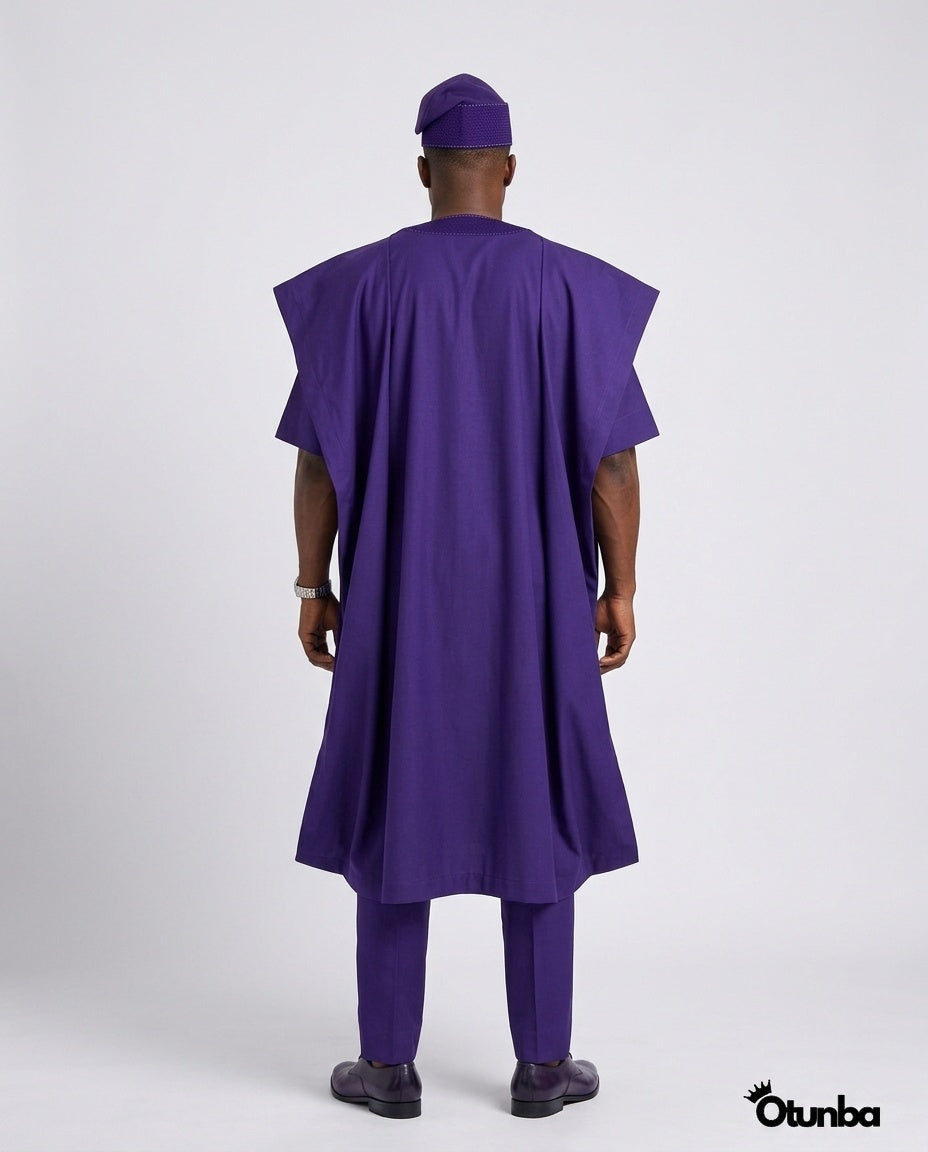 Luxury Agbada for Men | Custom Sizing | Purple — Photo 319 | OTUNBA Luxury Fashion