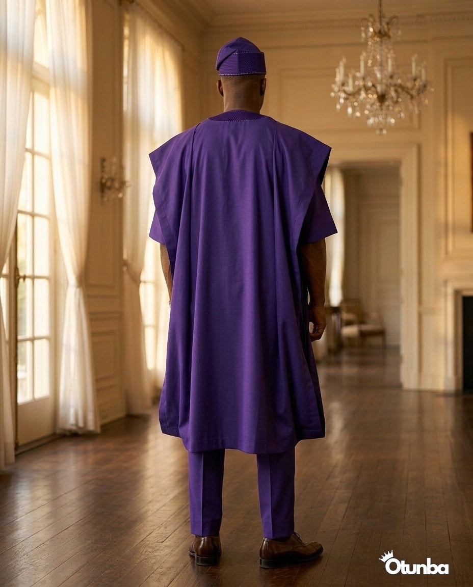 Luxury Agbada for Men | Custom Sizing | Purple — Photo 324 | OTUNBA Luxury Fashion