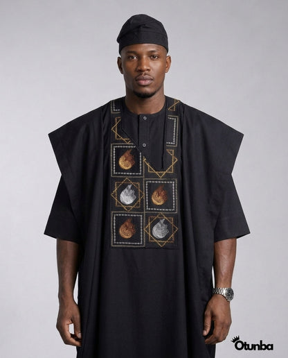 Luxury Black Agbada | Custom Sizing | Black Style — Photo 397 | OTUNBA Luxury Fashion