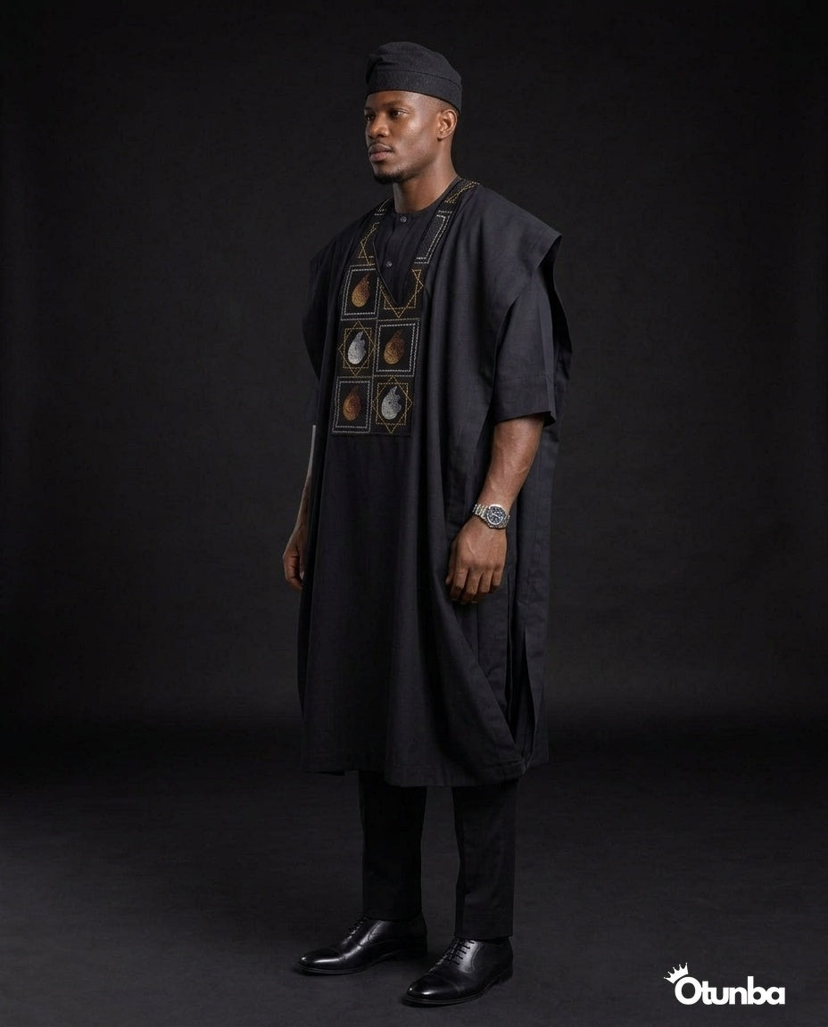 Luxury Black Agbada | Custom Sizing | Black Style — Photo 398 | OTUNBA Luxury Fashion