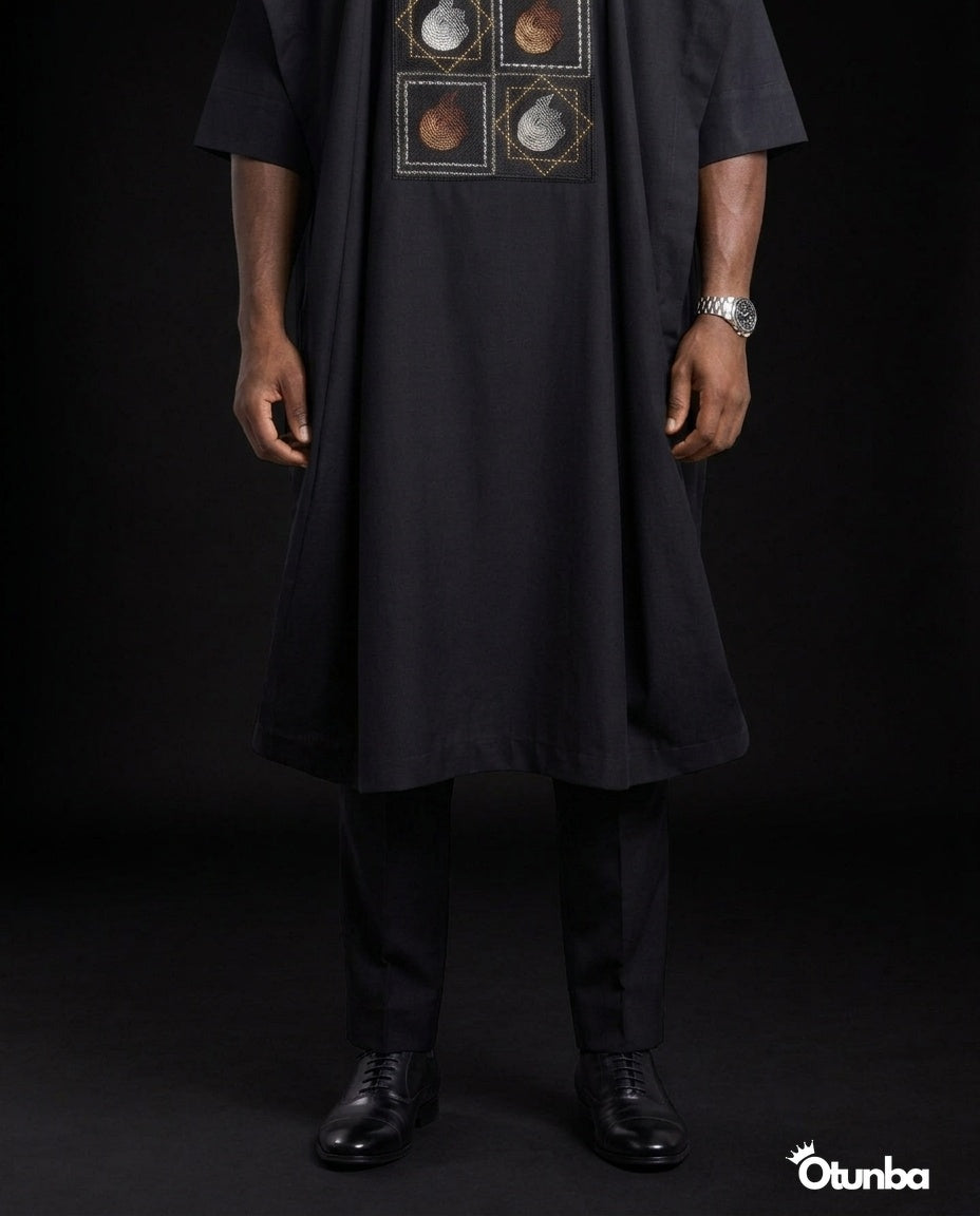 Luxury Black Agbada | Custom Sizing | Black Style — Photo 399 | OTUNBA Luxury Fashion