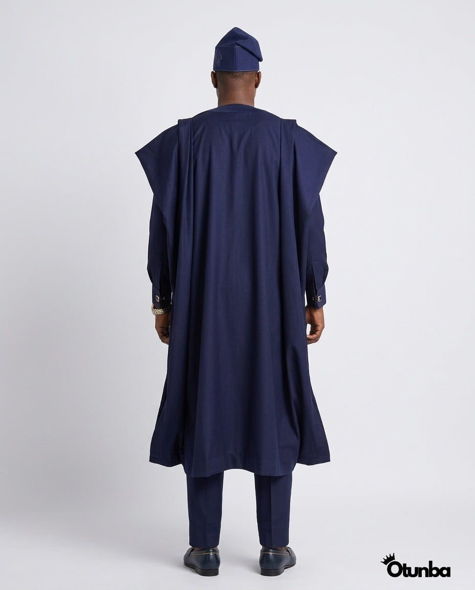 Luxury Blue Agbada for Men | Custom Sizing | Blue — Photo 412 | OTUNBA Luxury Fashion