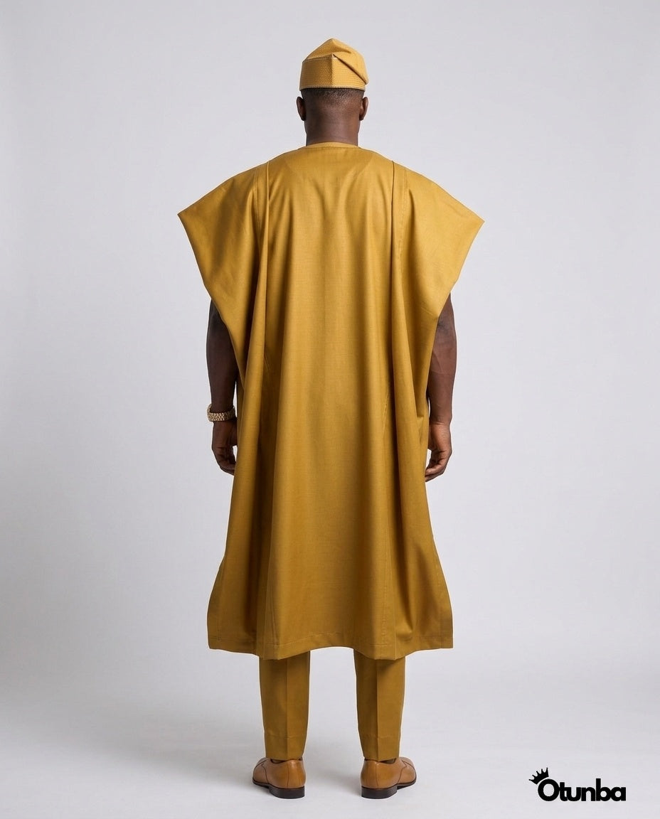 Luxury Gold Agbada | Custom Size |  Gold — Photo 443 | OTUNBA Luxury Fashion