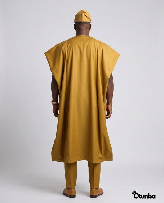 Luxury Gold Agbada | Custom Size |  Gold — Photo 443 | OTUNBA Luxury Fashion