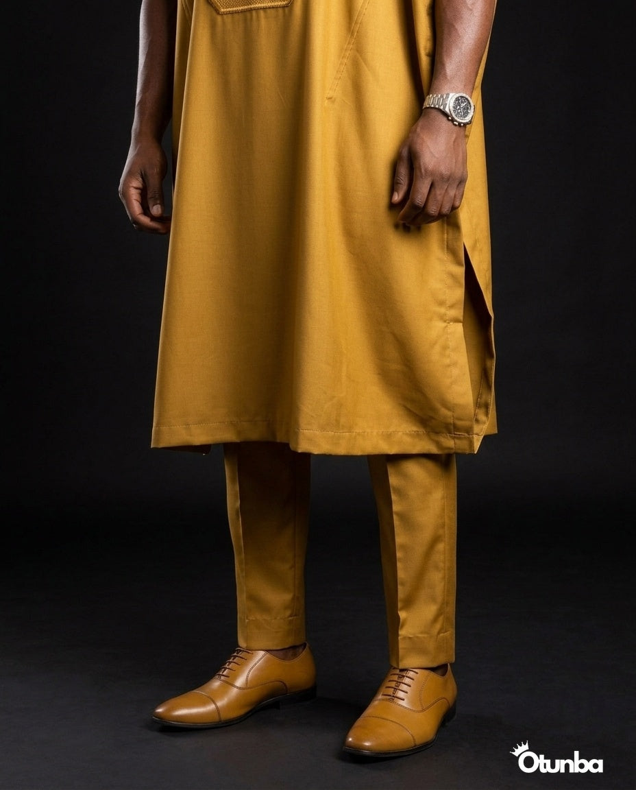 Luxury Gold Agbada | Custom Size |  Gold — Photo 446 | OTUNBA Luxury Fashion
