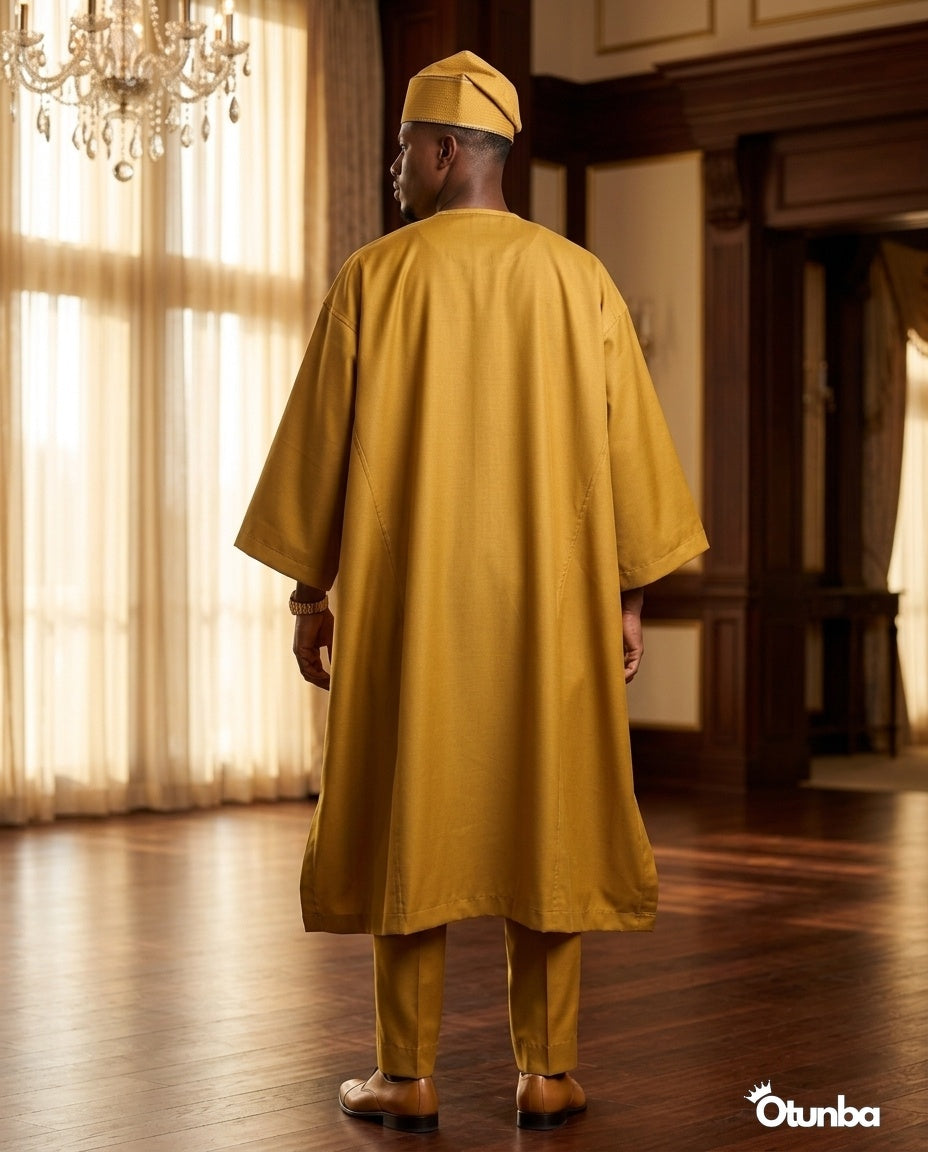Luxury Gold Agbada | Custom Size |  Gold — Photo 449 | OTUNBA Luxury Fashion