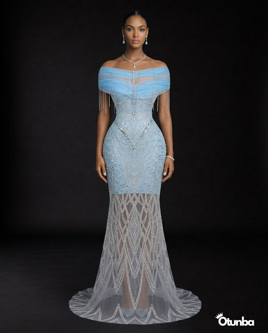 white christmas dresses Scala 61321 - Geometric Beaded Sheath Prom Gown 14 / Red Multi main image 0