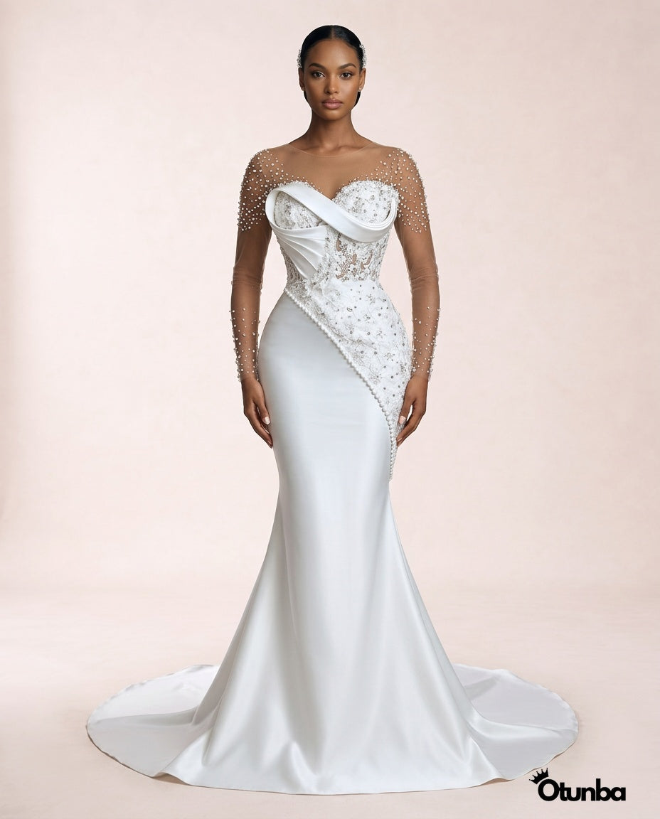 Luxury Mermaid Wedding Dress | Silver Stoning — Photo 3 | OTUNBA Luxury Fashion