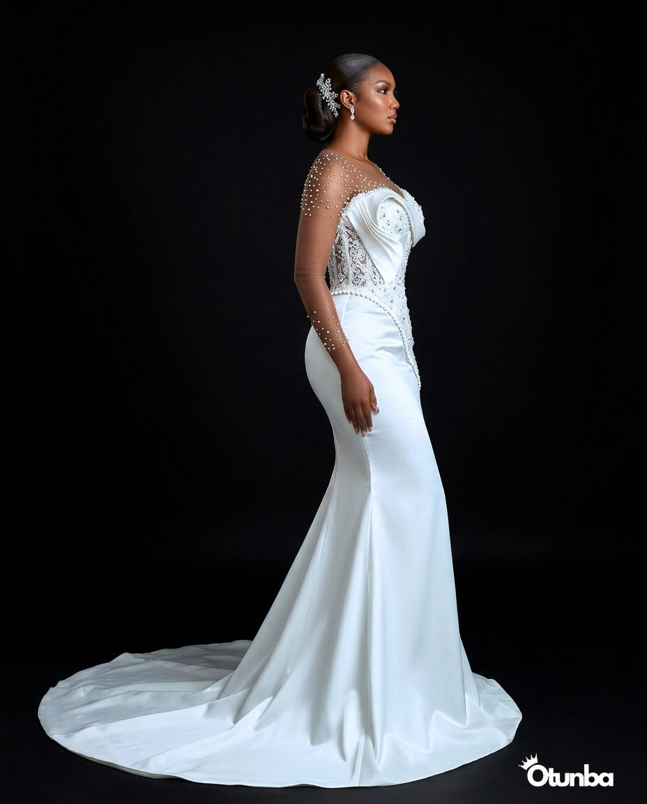 Luxury Mermaid Wedding Dress | Silver Stoning — Photo 4 | OTUNBA Luxury Fashion