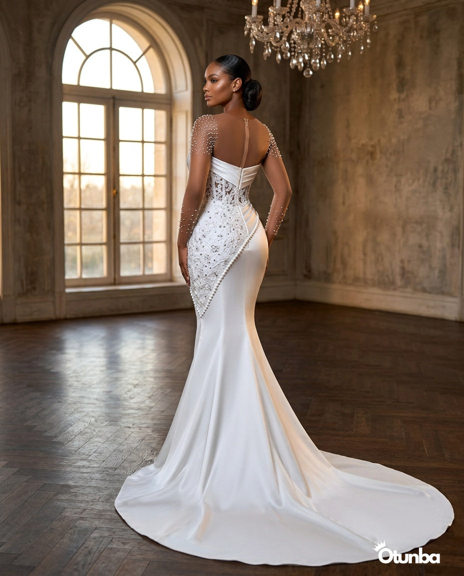 Luxury Mermaid Wedding Dress | Silver Stoning — Social 2 | OTUNBA Luxury Fashion