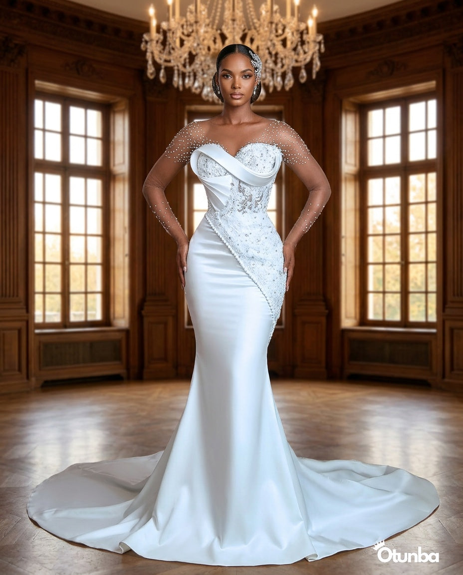 Luxury Mermaid Wedding Dress | Silver Stoning — Social 3 | OTUNBA Luxury Fashion
