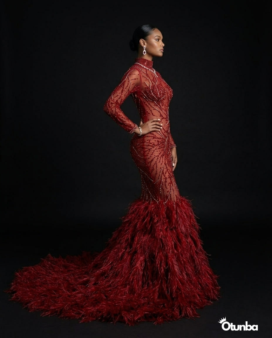 Luxury Prom Sexy Dress | Red — Photo 2 | OTUNBA Luxury Fashion