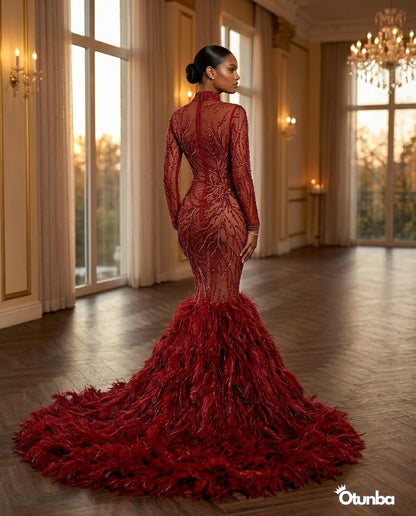 Luxury Prom Sexy Dress | Red — Social 3 | OTUNBA Luxury Fashion