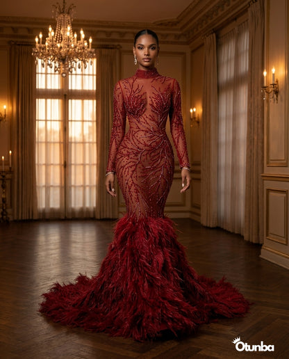 Luxury Prom Sexy Dress | Red — Social 4 | OTUNBA Luxury Fashion