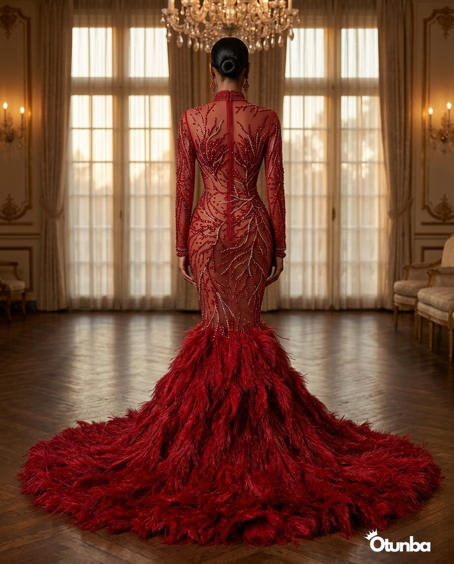 Luxury Prom Sexy Dress | Red — Social 5 | OTUNBA Luxury Fashion