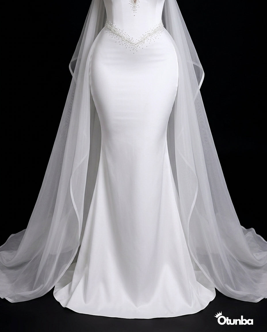 Luxury Puff Hand Breast Tube Corset Wedding Dress