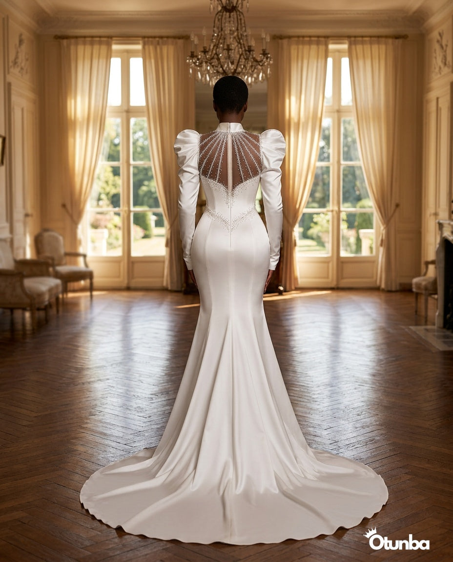 Luxury Puff Hand Breast Tube Corset Wedding Dress
