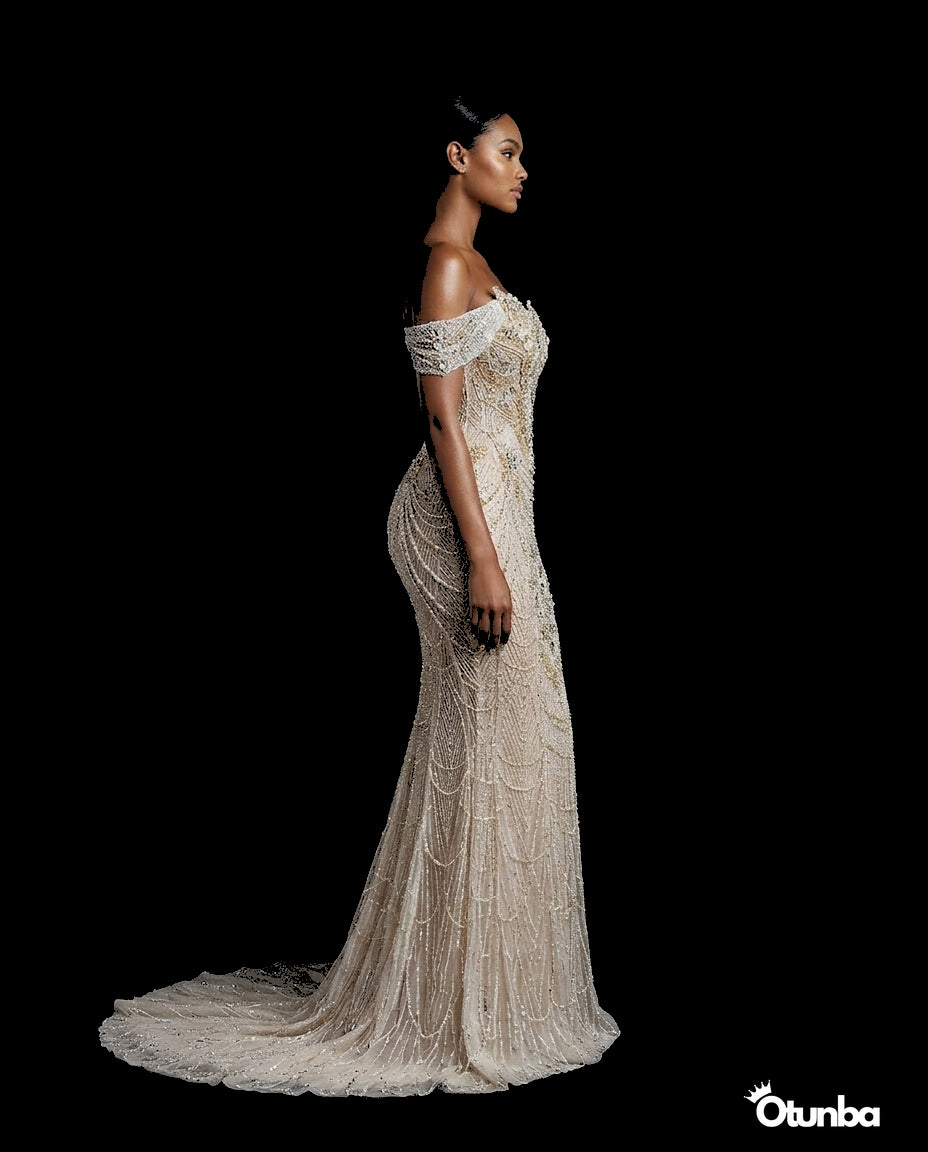 Luxury Sequin Wedding Dress | Detachable Tail — Photo 2 | OTUNBA Luxury Fashion