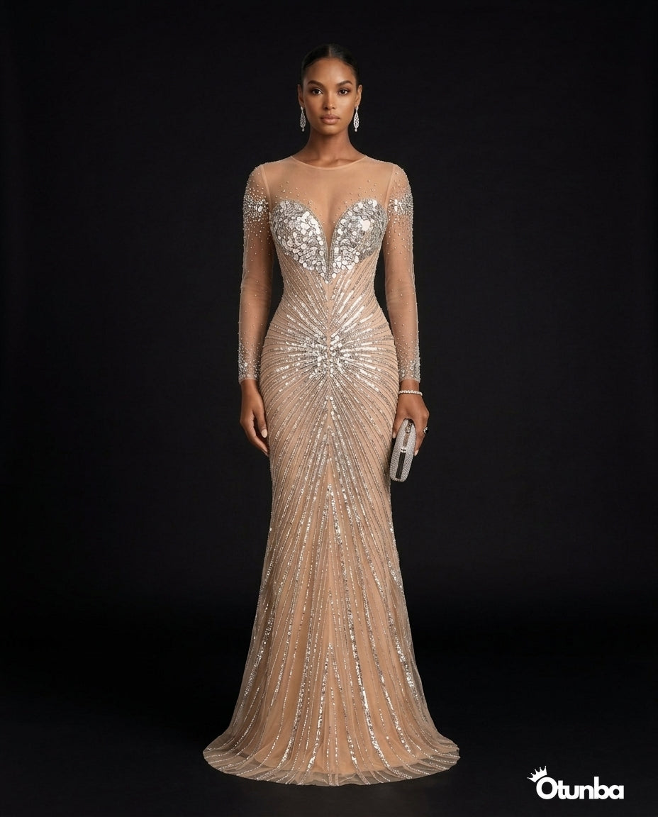 Luxury Shimmering Prom Beaded Dress