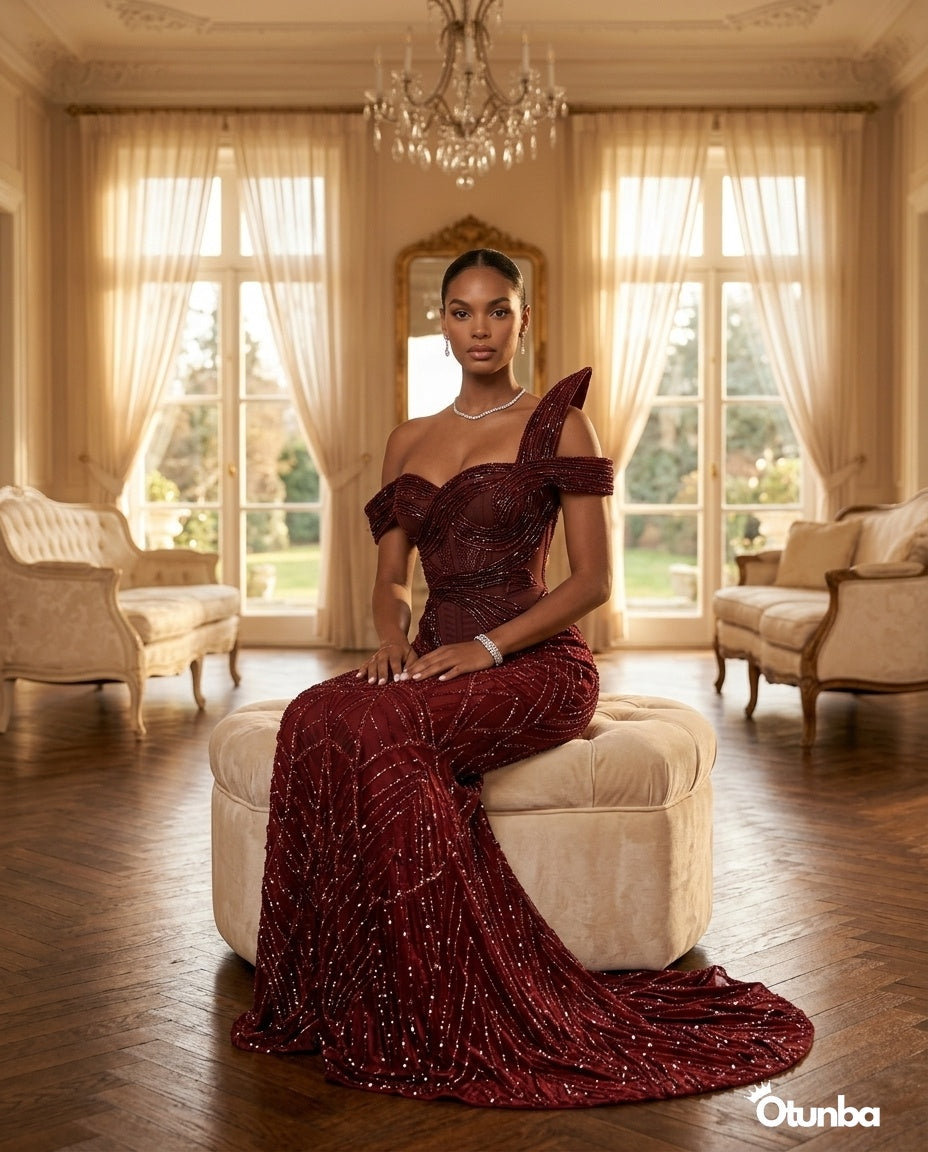 open lace back dress Burgundy Elastic Satin Lace Up Back Sheath Evening Party Dresses ,CP0359 US6 / Custom Color(Leaving A note) main image 0