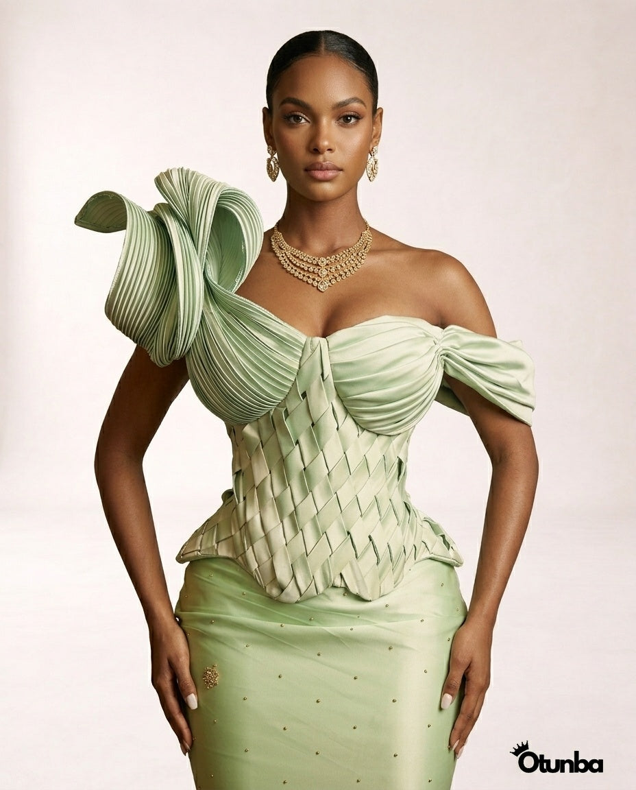 Luxury Weaved Corset Prom Dress