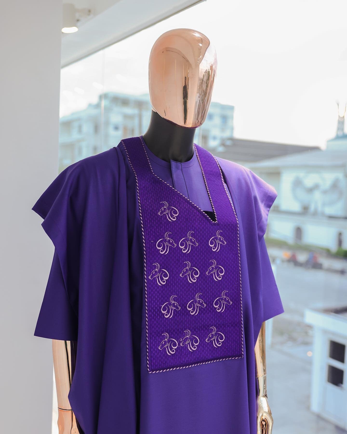 Purple Agbada for Men, African Suit, Wedding Attire, Custom Sized Agbada